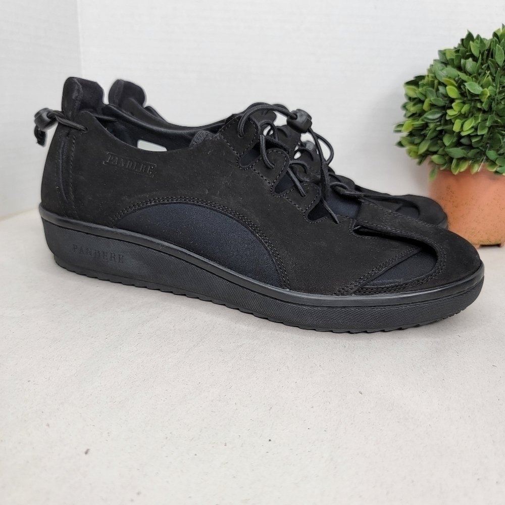 Pandere Saturday working leather women adjustable shoes black 10 - Picture 3 of 9